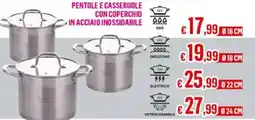Satur Pentole e casseruole con coperchio in acciaio inossidabile offerta