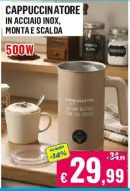 Satur Cappuccinatore in acciaio inox offerta