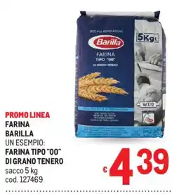 Metro Farina Barilla tipo "00" di grano tenero offerta