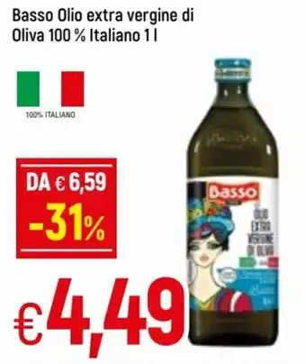 Basso Olio extra vergine di Oliva 100% Italiano 1L