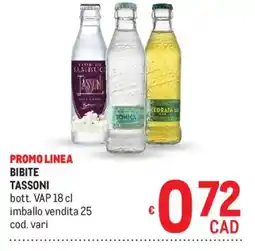 Metro Bibite Tassoni offerta