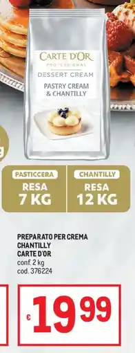 Metro Dessert cream pastry cream & chantilly Carte d'Or offerta