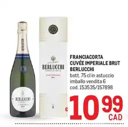 Metro Franciacorta cuvée imperiale brut Berlucchi offerta