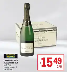 Metro Champagne brut Veuve Pelletier offerta