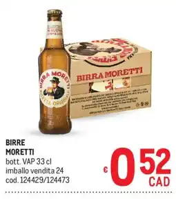 Metro Birre Moretti offerta