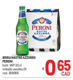 Metro Birra Nastro Azzurro Peroni offerta