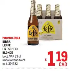 Metro Birra Leffe Blonde offerta