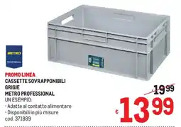 Metro Cassette sovrapponibili grigie Metro Professional offerta
