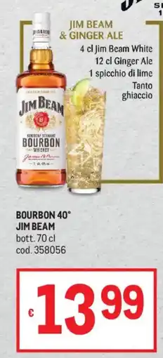 Metro Jim Beam Bourbon 40° offerta