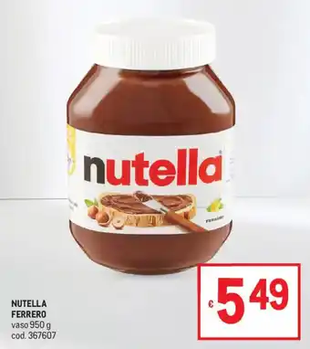 Metro Nutella Ferrero offerta