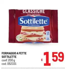 Metro Formaggio a fette Sottilette offerta