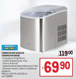 Metro Fabbricatore ghiaccio Tarrington House offerta
