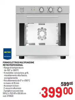Metro Forno elettrico multifunzione Metro Professional offerta