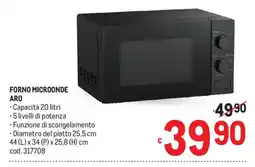 Metro Forno microonde ARO offerta