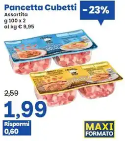 Prix Quality Pancetta Cubetti Assortita offerta