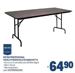Metro Metro Professional tavolo pieghevole da banchetto offerta