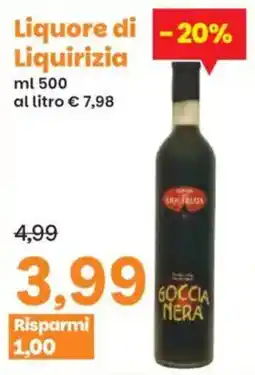 Prix Quality Liquore di Liquirizia Goccia Nera offerta