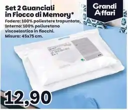 Prix Quality Set 2 Guanciali in Fiocco di Memory offerta