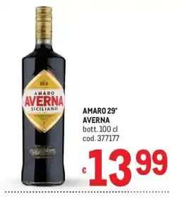 Metro Amaro Averna offerta