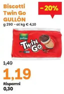 Prix Quality Biscotti Twin Go Gullón offerta
