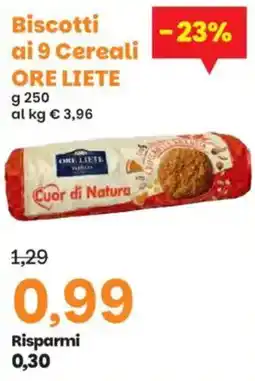Prix Quality Biscotti ai 9 Cereali ORE LIETE offerta