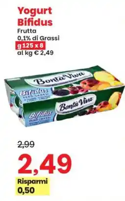 Prix Quality Yogurt Bifidus Frutta Bonta Viva offerta