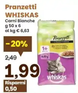 Prix Quality Panzetti Whiskas Carni Bianche offerta