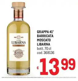 Metro Grappa moscato barricata Libarna offerta