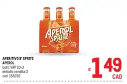 Metro Aperitivo 9° Spritz Aperol offerta