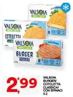 Sisa Valsolia burger cotoletta classica con spinaci offerta