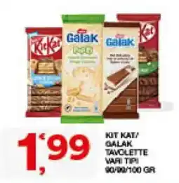 Sisa Kit Kat/ Galak tavolette vari tipi offerta