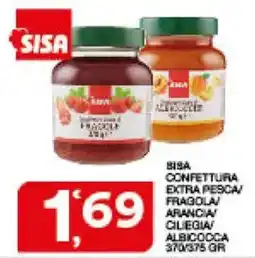 Sisa Bisa confettura extra pesca fragola arancia ciliegia albicocca offerta