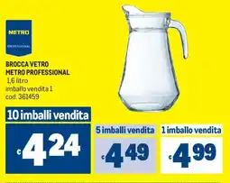 Metro Brocca vetro Metro Professional offerta