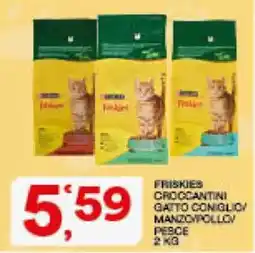 Sisa Friskies croccantini gatto coniglio/mandorpollo/ pesce offerta