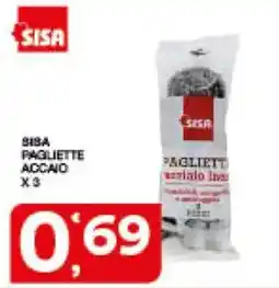 Sisa Sisa pagliette acciaio offerta