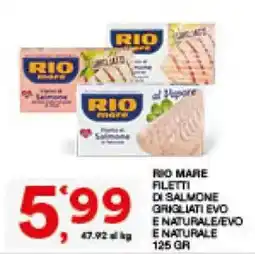 Sisa Rio mare filetti di salmone grigliati evo e naturale/evo offerta