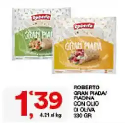 Sisa Roberto gran piada/piadina con olio di oliva offerta