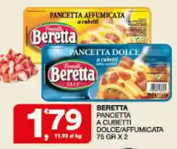 Sisa Beretta pancetta a cubetti offerta