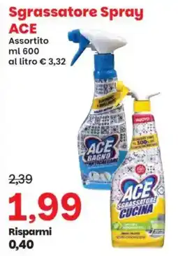 Prix Quality Sgrassatore Spray ACE offerta