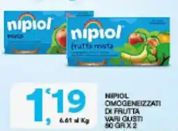 Sisa Nipiol omogeneizzati di frutta offerta
