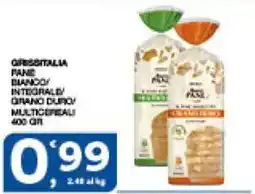 Sisa Gressitalia pane bianco/integrale/grano duro/multicereali offerta