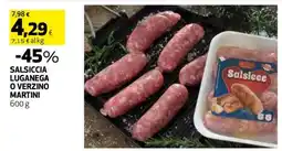 Coop SALSICCIA LUGANEGA O VERZINO MARTINI offerta