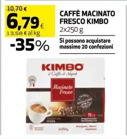 Coop Caffè Macinato Fresco Kimbo offerta