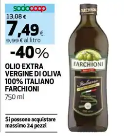 Coop Olio Extra Vergine di Oliva 100% Italiano Farchioni offerta