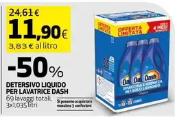 Coop DETERSIVO LIQUIDO PER LAVATRICE DASH offerta