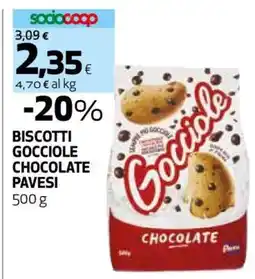Coop Biscotti Gocciole Chocolate Pavesi offerta
