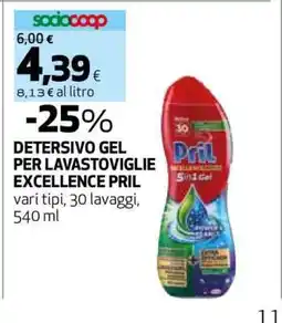 Coop Detersivo Gel per Lavastoviglie Excellence Pril offerta