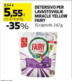 Coop DETERSIVO PER LAVASTOVIGLIE MIRACLE YELLOW FAIRY offerta