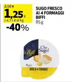 Coop SUGO FRESCO AI 4 FORMAGGI BIFFI offerta