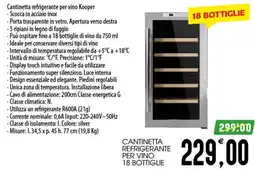 SpesAmica Cantinetta refrigerante per vino Kooper offerta